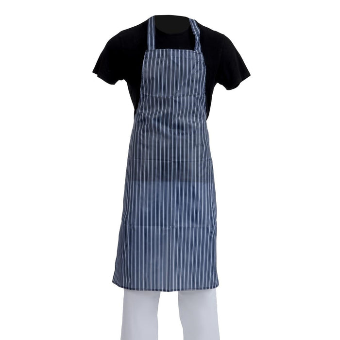 Waterproof Bib Apron Blue Stripe