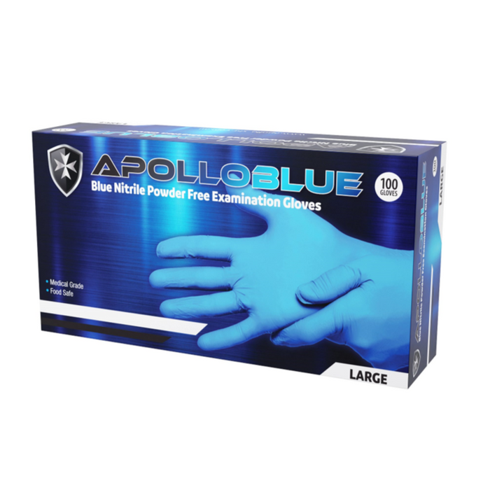 Blue Nitrile Powder Free Gloves