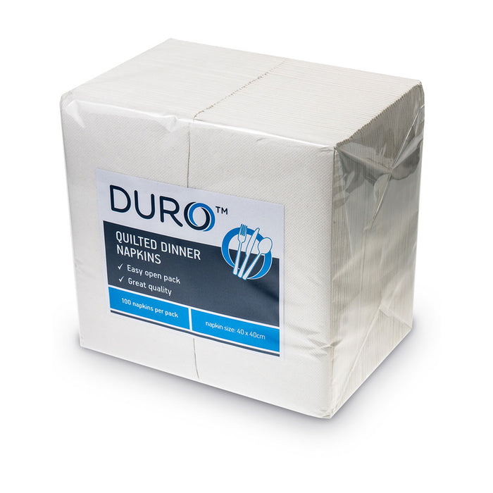 Duro Quilted Dinner Napkin GT Fold, (1000) White