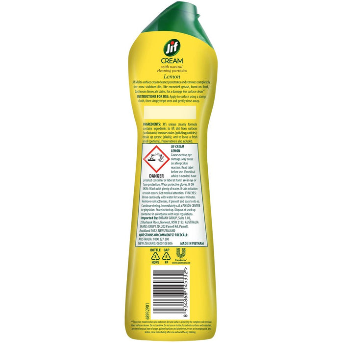 JIF Cream Cleanser Lemon