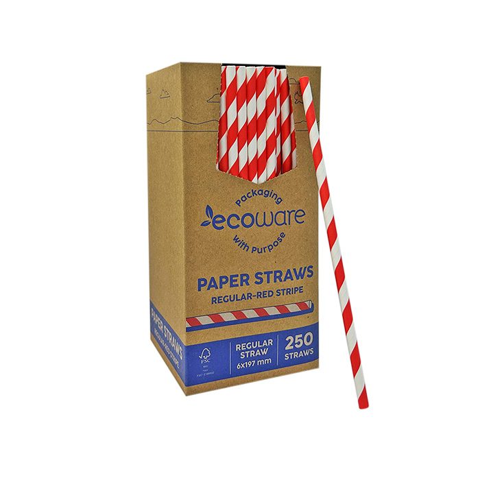 Regular Paper Straw Striped