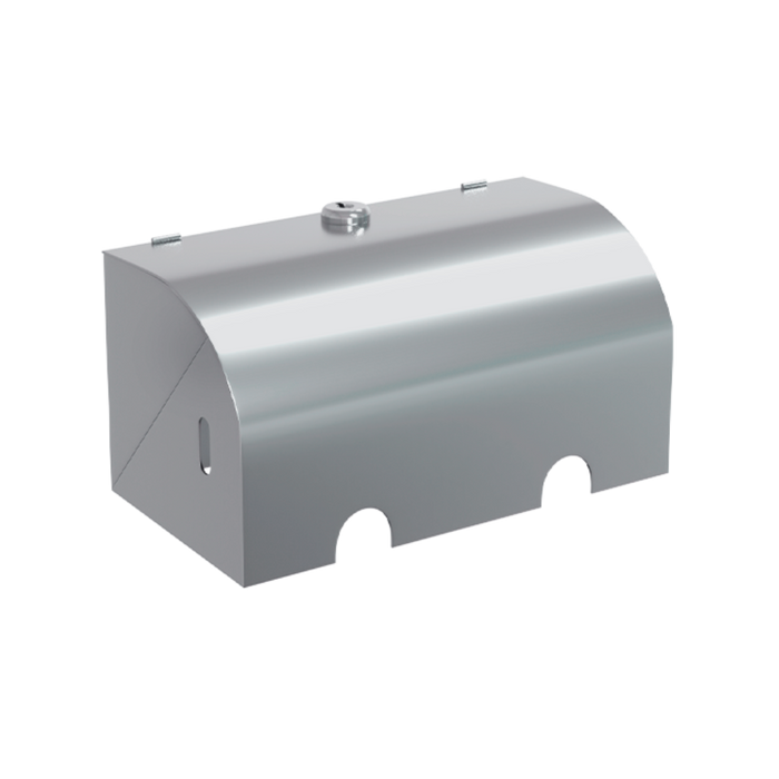 Double Toilet Roll Holder Lockable in Satin Stainless Steel