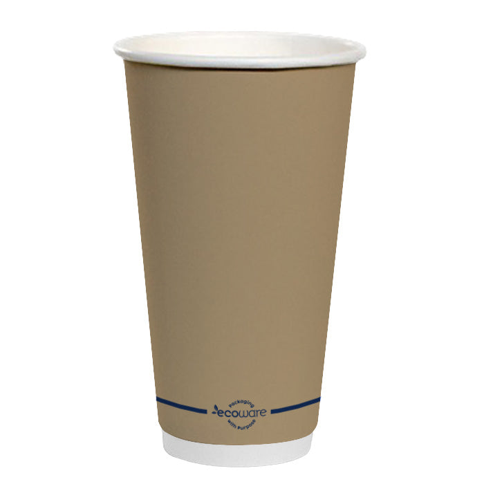 16oz PLA Coated Kraft Cup Double Wall Coffee Cup