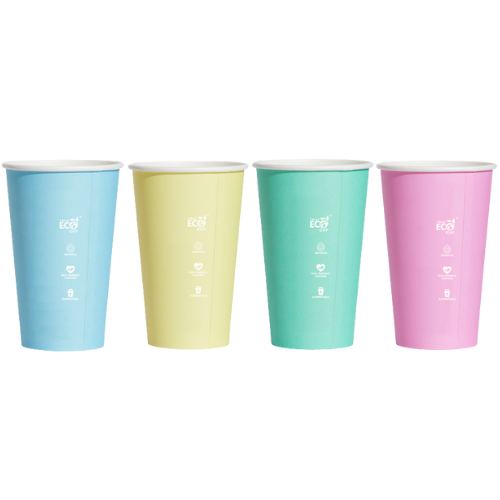 16oz Compostable Coffee Cup Single Wall Pastel Truly Eco