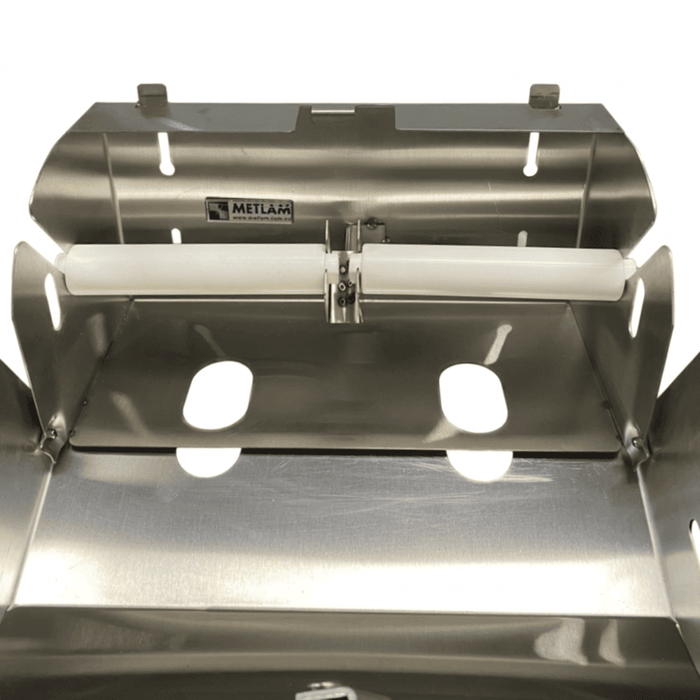 Double Toilet Roll Holder Lockable in Satin Stainless Steel