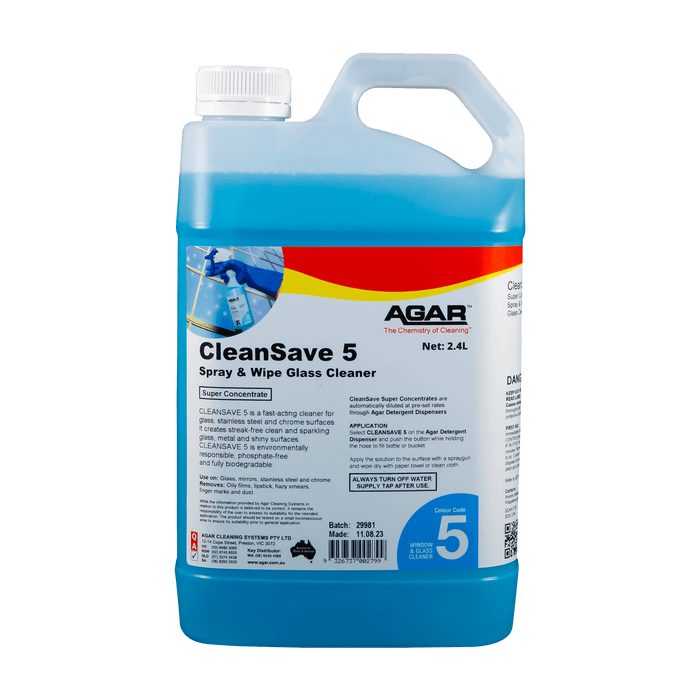 CleanSave 5 Spray & Wipe Glass Cleaner
