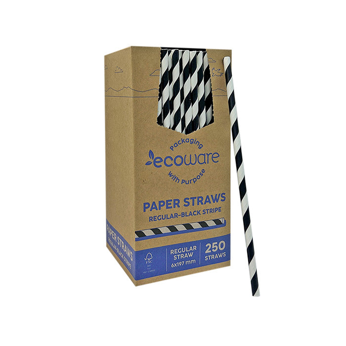 Regular Paper Straw Striped