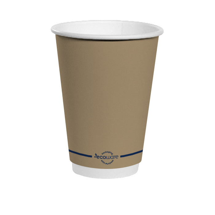 12oz PLA Coated Kraft Cup Double Wall Coffee Cup