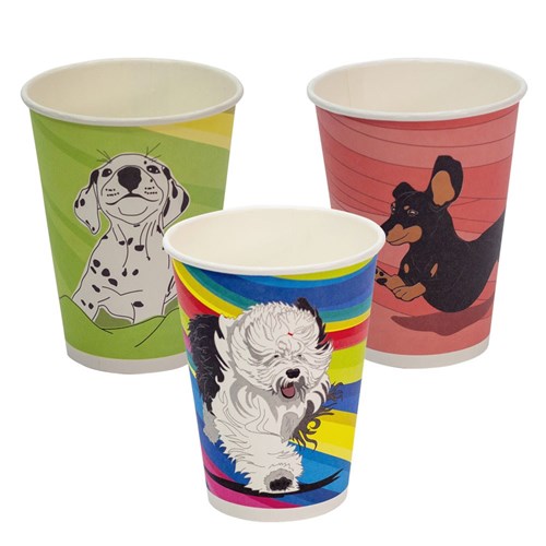 12oz Single Wall Dog Series Cup Biodegradable & Compostable