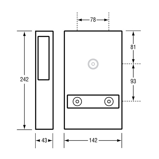 Interfold Toilet Paper Dispenser in Satin Stainless Steel
