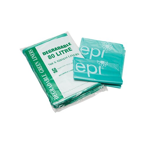 80L EPI Degradable Garbage Bags Green